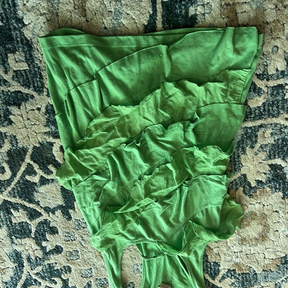 Eyelash Couture Green Layered Tank Top
